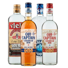 Plantiac, Vlek
of Esbjaerg fles à 1000 ml
of Old Captain rum fles à 700 ml